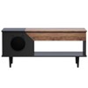 45 Inch Hidden Cat Litter Box Enclosure Cabinet, Coffee Table Cat Litter Box Furniture with Storage Drawer, Cat House for Living Room - 3 of 4