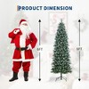 Pre-Lit Pencil Christmas Tree,Artificial Christmas Tree, Frosted Xmas Tree with Stand, Holiday Decoration - 3 of 4