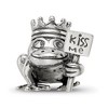 Black Bow Jewelry Kiss Me Frog Prince Bead Charm in Antiqued Sterling Silver - 3 of 4