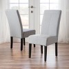 Sapphtopaz Set of 2 Modern Dining Chairs with T-Stitch High Backrest Dining Room Chair with Wooden Legs Elegant Kitchen Chair for Dining Room - 3 of 4