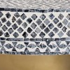 bali & pari Idra Coastal Black and White Mother of Pearl Capiz Shell Coffee Table - 3 of 4
