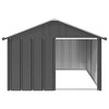 vidaXL Dog House Anthracite Galvanized Steel Large Durable Dog House - 3 of 4