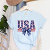 Simply Sage Market Coquette USA Bow Garment Dyed Tee - 3 of 4
