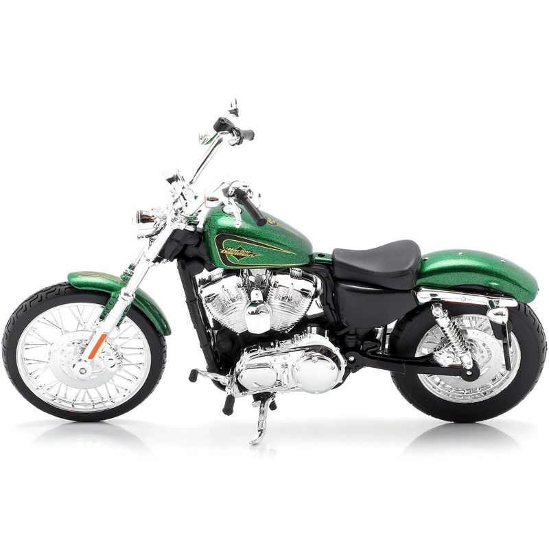 2013 Harley Davidson XL 1200V Seventy Two Green Motorcycle Model 1/12 by Maisto, 2 of 6