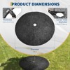 Rubber Mulch Tree Ring, Reusable Round Tree Weed Barrier Mat, Root Barrier for Landscaping Weed Grass Control, Root Protection - 2 of 4