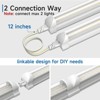 8FT LED Shop Lights for Workshop, 72W 9000LM 5000K Daylight, Linkable T8 Tube Lights for Garage, Basement, Plug and Play,20 Pack, SHINESTAR - 3 of 4