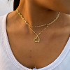 Delicate Heart Pendant Necklace, 14K Gold Plated Dainty Chain, Gift for Women - 4 of 4