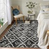 Machine Washable Vintage Floral Printed Area Rug Ultra Thin Non Slip Low Pile Stain Resistant Non Shedding Pet Friendly Floor Rug - 3 of 4