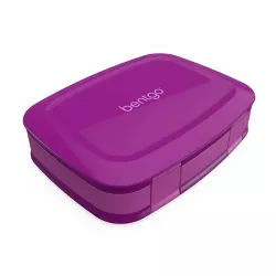 Bentgo Fresh Leak-Proof Versatile 4 Compartment Bento-Style Lunch Box with Removable Divider - Purple