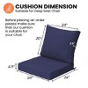 Pellebant Outdoor Deep Seat Cushion Set 24 x 24 Inch Polyester Fabric Patio Furniture Cushions with Removable Cover for Chair Sofa Couch - 2 of 4