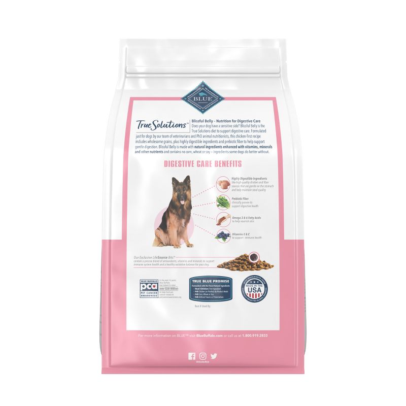 Blue Buffalo True Solutions Blissful Belly Digestive Care Chicken Flavor Adult Dry Dog Food, 3 of 13