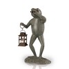 SPI Home Professor Frog Garden Lantern – 21.5" Aluminum & Glass Whimsical Outdoor Statue for Patio or Garden Path - 3 of 3