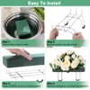 Unique Bargains Cemetery Headstone Flower Saddles with Floral Foam Rustproof Galvanized 12 Inch - 4 of 4