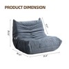 Chic Crate-Bean Bag Recliner Sofa – No Installation High-Density Foam Lounge Chair for Adults, Living Room & Gaming Space, Portable Bean Bag Chair - 2 of 4