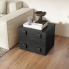 POVISON 1Piece Modern Modular Black Cabinet ,Plywood Frame TV Stand, Living Room Cabinets,Black Media Console ,Fully-Assembled - 3 of 4