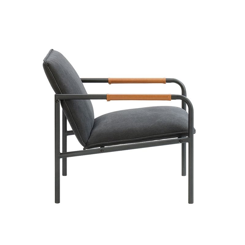 Sauder Boulevard Caf&#233; Metal Lounge Chair Charcoal Gray, 3 of 8