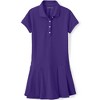 Lands' End School Uniform Kids Short Sleeve Mesh Pleated Polo Dress - 3 of 4