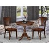 3-Piece Mahogany Finish Solid Wood Top - Dining Room Set - Seats 4 - 2 of 4
