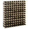 vidaXL Beige Solid Pinewood Wine Rack - Free-Standing Rustic Design Wine Storage for 120 Bottles - Easy-to-Assemble with Included Mounting Materials - 2 of 4