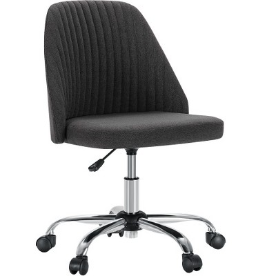 SYFERLORY Sweetcrispy Armless Home Office Desk Chair with Wheels Adjustable Swivel Task
