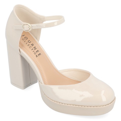 Ivory round sale toe heels