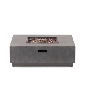 Christopher Knight Home Wellington Outdoor 50000 BTU Square Fire Pit with Concrete Finish - 1 of 4