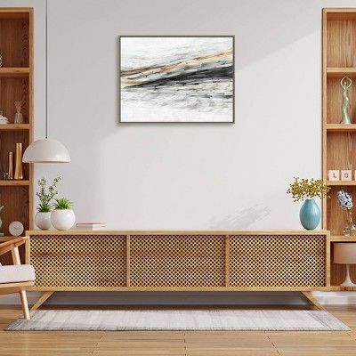 30" x 23" Lady of The Rocks II by PI Studio Framed Canvas Wall Art Print - Amanti Art: Modern Lithograph, Polystyrene Frame