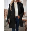Coolmee Women's Double Breasted Lapel Neck Flannelette Coat Faux Fur Warm Outwear Jackets - 4 of 4