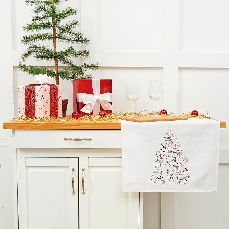 C&F Home Puppy Christmas Tree Flour Sack Kitchen Towel, 2 of 5