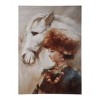 20"x28" Tibetan Lady and White Horse Wall Art - A&B Home: Polyester Canvas, Art Deco Style, Wood Composite Frame, Sawtooth Back Mount - 2 of 3