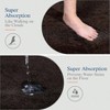 Large Brown Bathroom Rug 24x36, Extra Soft Shaggy Mat, Absorbent Non - Slip Microfiber Floor Mat, Machine Washable - 3 of 4