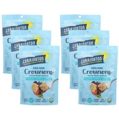 Carrington Farms Organic Cracked Pepper & Sea Salt Crounons - Case of 6/4.75 oz