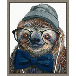 Amanti Art Hipster Sloth by Melissa Symons Canvas Wall Art Print Framed 16 x 20-in. - 1 of 4