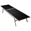 vidaXL Sun Lounger Steel and Textilene Black - 2 of 4
