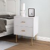 Ceandro Contemporary Classic 2 Drawer Nightstand|ARTFUL LIVING DESIGN-WHITE - 3 of 4
