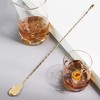 Viski Gold Weighted Stainless Steel Barspoon, Japanese Style Twisted Stem Handle, Teardrop Weight - 2 of 4