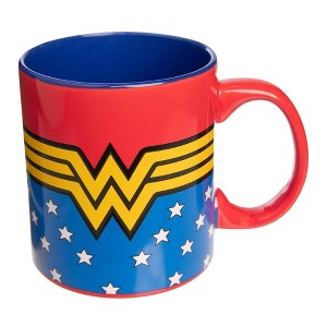 Silver Buffalo DC Comics Wonder Woman Logo 20oz Ceramic Mug - 1 of 4