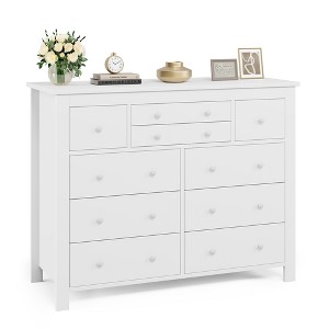 10 Drawers Dresser for Bedroom,Modern Wooden Chest of Drawers with Natural Texture, Sturdy and Stable Storage Organizer - 1 of 4