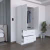 SEVOBAL Armoires 70 Inch Taly Armoire with Double Doors Two Drawers and Hanging Rod for Bedroom Storage, White, 30.9"*19"*70.9" - 2 of 4