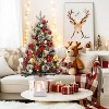 3 Ft Pre-Lit Artificial Christmas Trees w/Potted Base, Snow Flocked Small Xmas Tree w/78 Warm Lights 8 Modes, w/Battery Operated Timer Function - 4 of 4