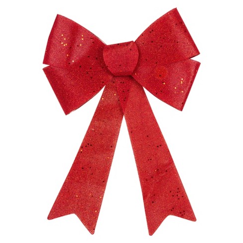 Northlight 16 Led Lighted Red Burlap Bow Christmas Decoration With Color  Changing Lights : Target