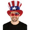 HalloweenCostumes.com One Size Fits Most   Adult's Uncle Sam Hat, Red/Blue/White - 2 of 3