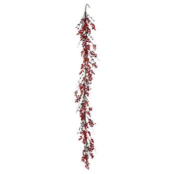 Vickerman 6' Artificial Red Berry Garland.This garland is indoor and outdoor safe.