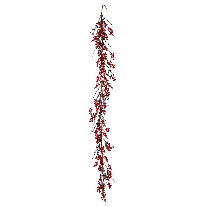 Vickerman 6' Artificial Red Berry Garland.This garland is indoor and outdoor safe., 1 of 2