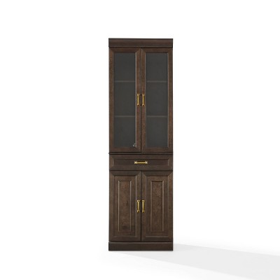 Stanton Coffee Brown Glass Door Kitchen Storage Pantry
