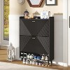 TIRAMISUBEST Slim Shoe Cabinet with Flip Drawers for Entryway & Hallway - 3 of 4
