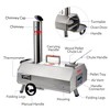 12" Outdoor Wood Fired Pizza Oven with Built-in Thermometer Stainless Steel Pizza Stove,Camping Picnics Silver Semi-Automatic Hexagon - 3 of 4