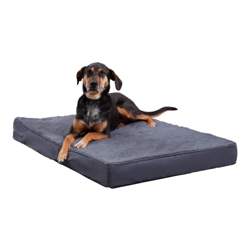 Kensington Garden Oscar Orthopedic Rectangle Dog Bed - M - Steel Blue