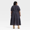 Women's Puff Elbow Sleeve Maxi A-Line Dress - Universal Thread™ Navy Blue - 2 of 3