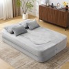 Hrinhom 80"W Modern Convertible Sofa Bed,Floor Sofa Couch With 4 Pillows - 3 of 4